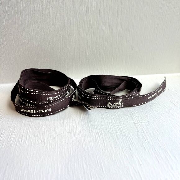 4 Authentic Hermes Fabric Ribbons  71", 71", 66", 65" - Picture 1 of 2